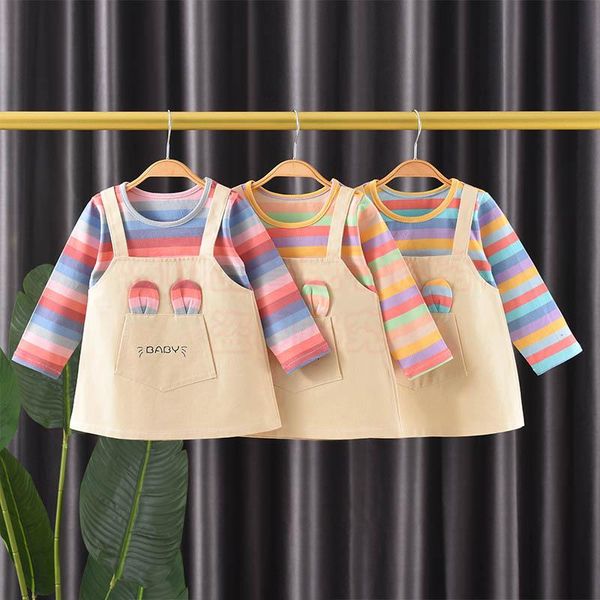 girl's dresses girls dress long sleeves fake two pieces 2021 child spring autumn korean version of the baby princess tide, Red;yellow
girl's dresses girls dress long sleeves fake two pieces 2021 child spring autumn korean version of the baby princess tide, Red;yellow