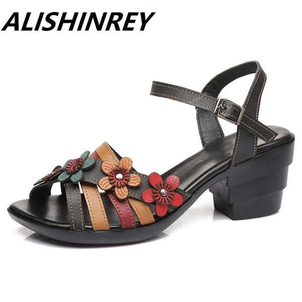 mixed colors women sandals flower summer shoes woman fashion retro genuine leather, Black
mixed colors women sandals flower summer shoes woman fashion retro genuine leather, Black