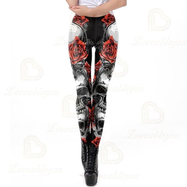 women's leggings arrival halloween rose ghosts series print women girl mid waist elastic fitness warm, Black
women's leggings arrival halloween rose ghosts series print women girl mid waist elastic fitness warm, Black
