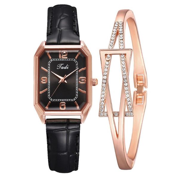 wristwatches polygon leather women bracelet watch set 2pcs vintage quartz female clock casual simple ladies wrist watches sales fashion gift, Slivery;brown
wristwatches polygon leather women bracelet watch set 2pcs vintage quartz female clock casual simple ladies wrist watches sales fashion gift, Slivery;brown