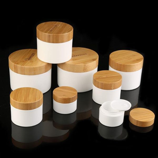 storage bottles & jars 100pcs 2021 selling 50g white pp plastic cosmetic cream jar with natural bamboo cap lid for skin care
storage bottles & jars 100pcs 2021 selling 50g white pp plastic cosmetic cream jar with natural bamboo cap lid for skin care