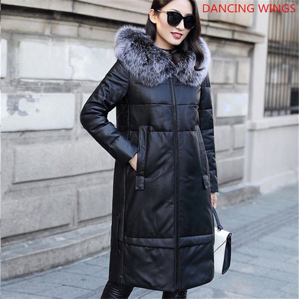 women's jackets womens genuine leather coat winter warm 90% duck down jacket women luxury fox fur collar real sheepskin parkas muj, Black;brown
women's jackets womens genuine leather coat winter warm 90% duck down jacket women luxury fox fur collar real sheepskin parkas muj, Black;brown
