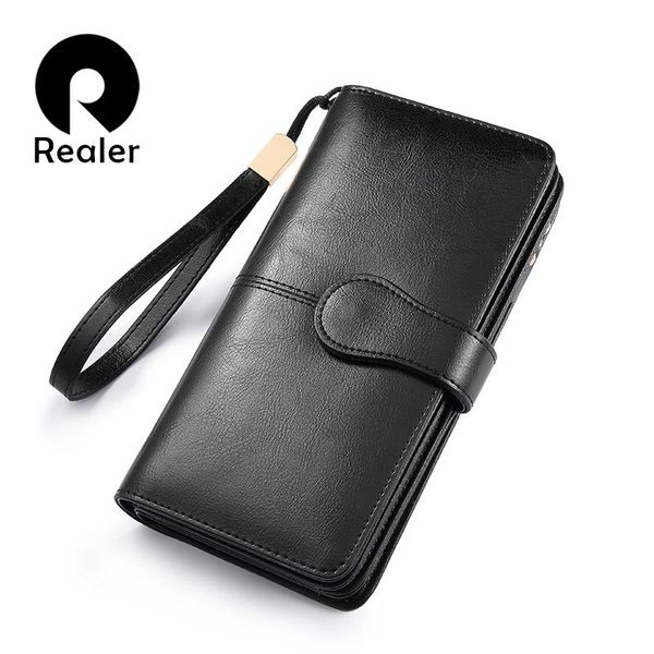 wallets realer women wallet split leather long with phone/coin/card pocket zippers for ladies purses short strap female, Red;black
wallets realer women wallet split leather long with phone/coin/card pocket zippers for ladies purses short strap female, Red;black