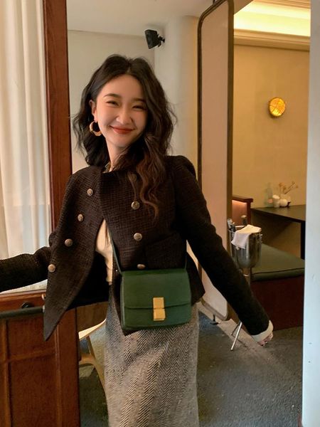 women's suits & blazers retro small fragrance tweed coat autumn 2021 french short, White;black
women's suits & blazers retro small fragrance tweed coat autumn 2021 french short, White;black