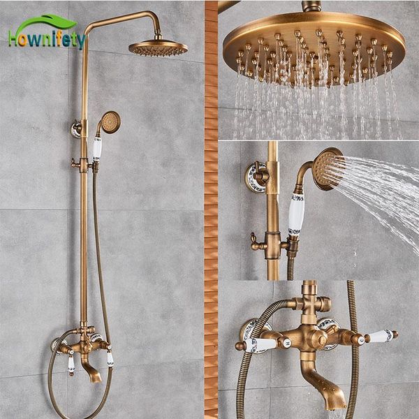 classic antique brass bathroom shower faucet set bathtub bath tap rainfall head swivel watering sets
classic antique brass bathroom shower faucet set bathtub bath tap rainfall head swivel watering sets