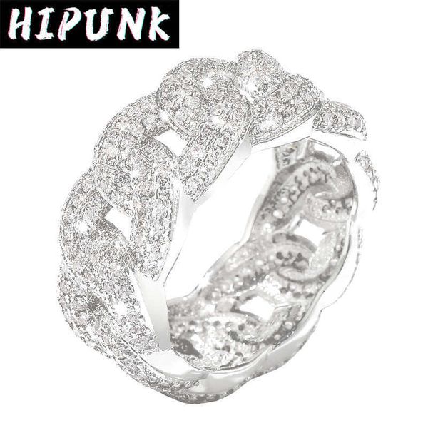hipunk hip hop ring iced out cuban link chain rings 9mm bling charm micro paved cubic zirconia jewelry men women rapper, Silver
hipunk hip hop ring iced out cuban link chain rings 9mm bling charm micro paved cubic zirconia jewelry men women rapper, Silver