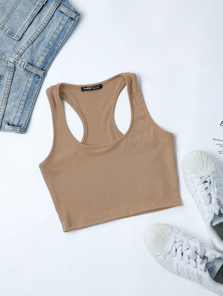 racer back crop tank x0lk#, White