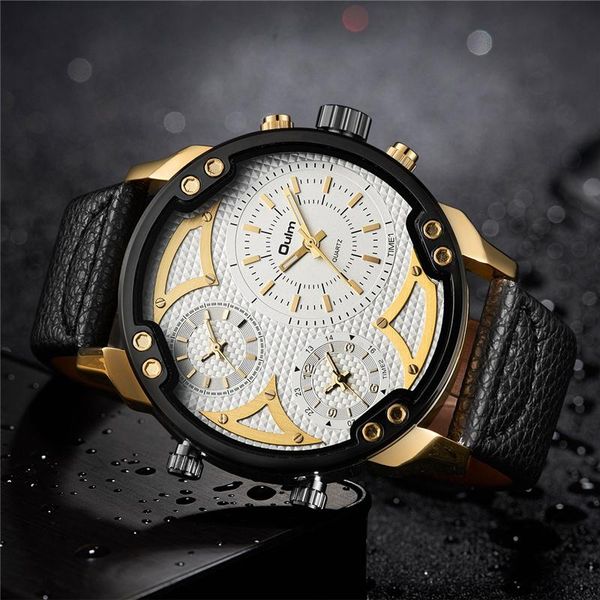 wristwatches oulm watches fashion men sports three time zones quartz mens horloge mannen reloj hombre, Slivery;brown
wristwatches oulm watches fashion men sports three time zones quartz mens horloge mannen reloj hombre, Slivery;brown