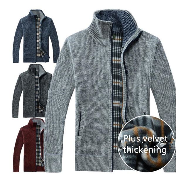 men's sweaters male winter coat of wool from false coats men with zipper in thick knife, White;black
men's sweaters male winter coat of wool from false coats men with zipper in thick knife, White;black
