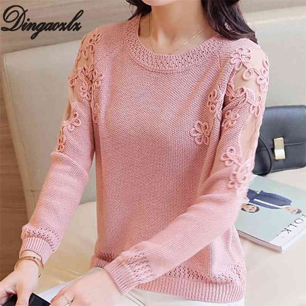 dingaozlz autumn sweaters woman loose hollow-out knitted shirt long sleeve pullovers embroidery lace 210517, White;black
dingaozlz autumn sweaters woman loose hollow-out knitted shirt long sleeve pullovers embroidery lace 210517, White;black