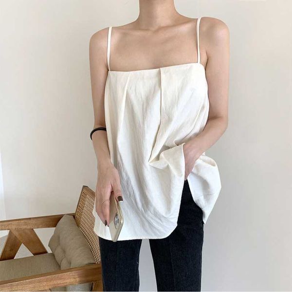off shoulder loose sleeveless style summer women blouse cotton solid casual office lady female sling blusas 14049 210527, White
off shoulder loose sleeveless style summer women blouse cotton solid casual office lady female sling blusas 14049 210527, White