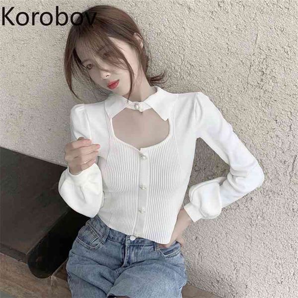 korobov new women sweater korean preppy style solid female sueter mujer vintage single breasted crop jumper femme 210430, White
korobov new women sweater korean preppy style solid female sueter mujer vintage single breasted crop jumper femme 210430, White
