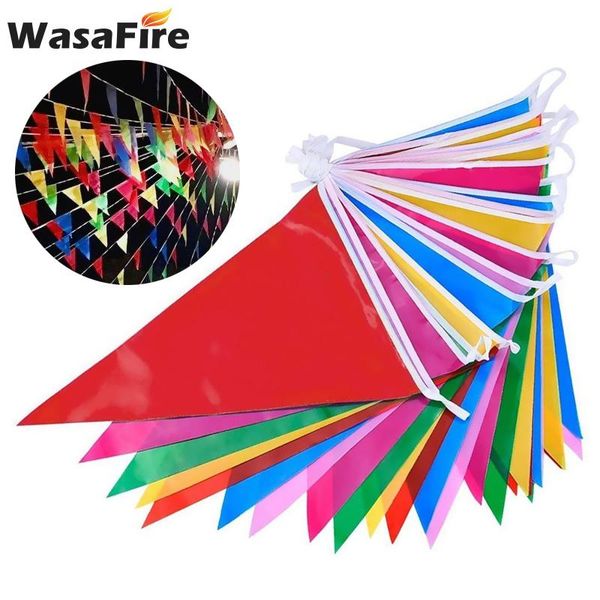 party decoration 50/80/100 meters colorful hanging flags rainbow pennant bunting string banner garland festival holiday supplies
party decoration 50/80/100 meters colorful hanging flags rainbow pennant bunting string banner garland festival holiday supplies