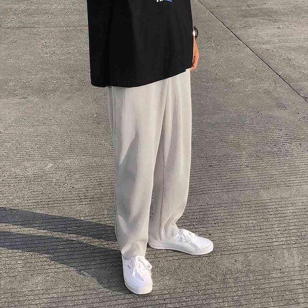 summer casual elastic waist women pants ankle length pleated solid color outwear straight trousers male fashion wild, Black
summer casual elastic waist women pants ankle length pleated solid color outwear straight trousers male fashion wild, Black