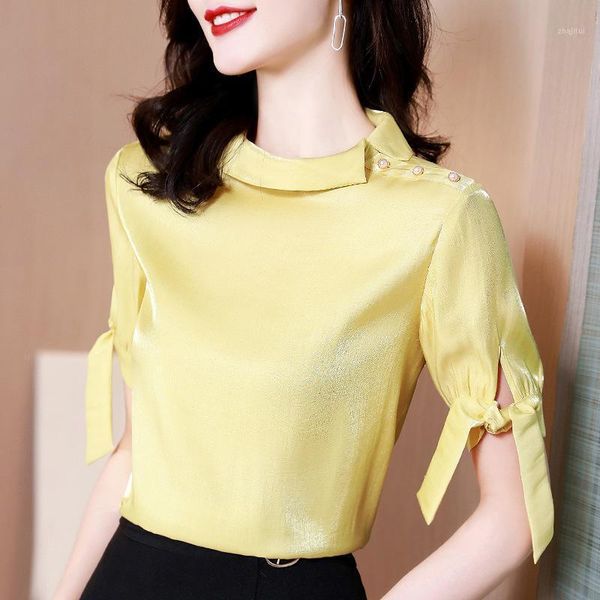 women's blouses & shirts 2021 summer style foreign chiffon shirt fashion sweet blouse covering belly was thin short-sleeved t-shirt, White
women's blouses & shirts 2021 summer style foreign chiffon shirt fashion sweet blouse covering belly was thin short-sleeved t-shirt, White
