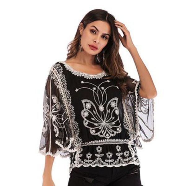 women's blouses & shirts summer chiffon shirt female hollow hook flower short paragraph pullover lace loose seven-quarter sleeve top, White
women's blouses & shirts summer chiffon shirt female hollow hook flower short paragraph pullover lace loose seven-quarter sleeve top, White