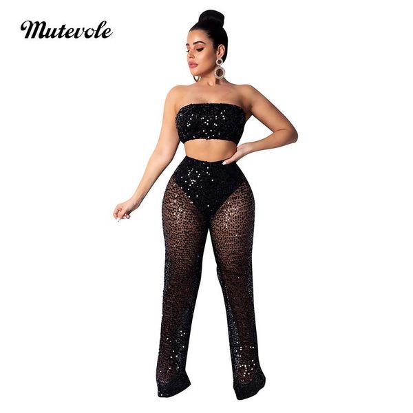 women's two piece pants mutevole ladies sequin sets women see through 2 black mesh crop and transparent outfit, White
women's two piece pants mutevole ladies sequin sets women see through 2 black mesh crop and transparent outfit, White