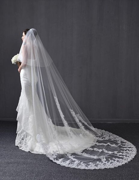 bridal veils 3 m two tiers lace wedding sequin cathedral white ivory, Black
bridal veils 3 m two tiers lace wedding sequin cathedral white ivory, Black