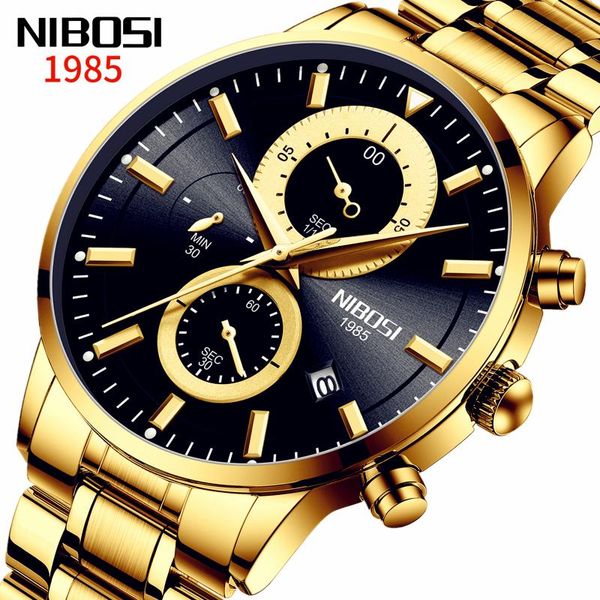 wristwatches nibosi design mens watches automatic wristwatch men waterproof chronograph military clock relogio masculino, Slivery;brown
wristwatches nibosi design mens watches automatic wristwatch men waterproof chronograph military clock relogio masculino, Slivery;brown