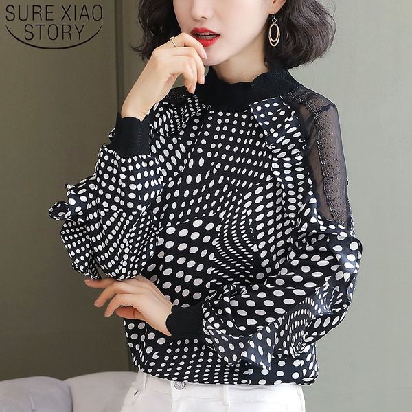 womens and blouses ladies chiffon blouse shirts long lace ruffles polka dot stand puff sleeve 5820 50 210415, White
womens and blouses ladies chiffon blouse shirts long lace ruffles polka dot stand puff sleeve 5820 50 210415, White