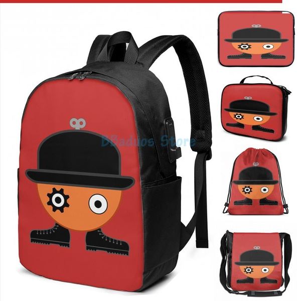 funny graphic print clockwork orange minimalism usb charge backpack men school bags women bag travel laptop
funny graphic print clockwork orange minimalism usb charge backpack men school bags women bag travel laptop