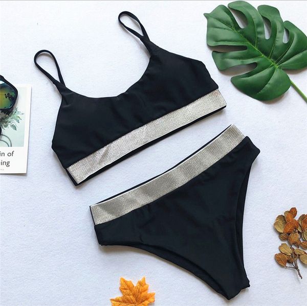 us women sequins bikini set push up padded swimwear swimsuit bathing flicker edge beachwear, White;black
us women sequins bikini set push up padded swimwear swimsuit bathing flicker edge beachwear, White;black