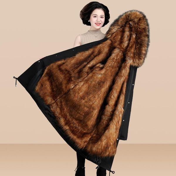 women's fur & faux 2021 coat winter jacket women long parka waterproof big raccoon collar hood thick warm liner send to overcome5xl, Black
women's fur & faux 2021 coat winter jacket women long parka waterproof big raccoon collar hood thick warm liner send to overcome5xl, Black