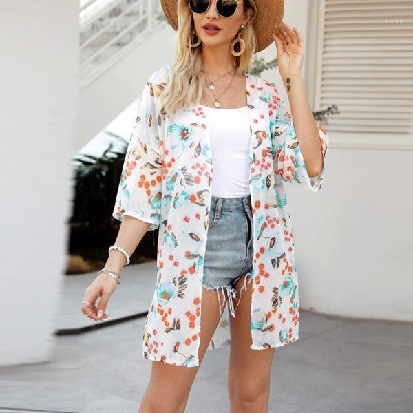 women's blouses & shirts women boho blouse cotton long chiffon shirt floral print kimono loose half sleeve shawl cardigan cover up sum, White
women's blouses & shirts women boho blouse cotton long chiffon shirt floral print kimono loose half sleeve shawl cardigan cover up sum, White