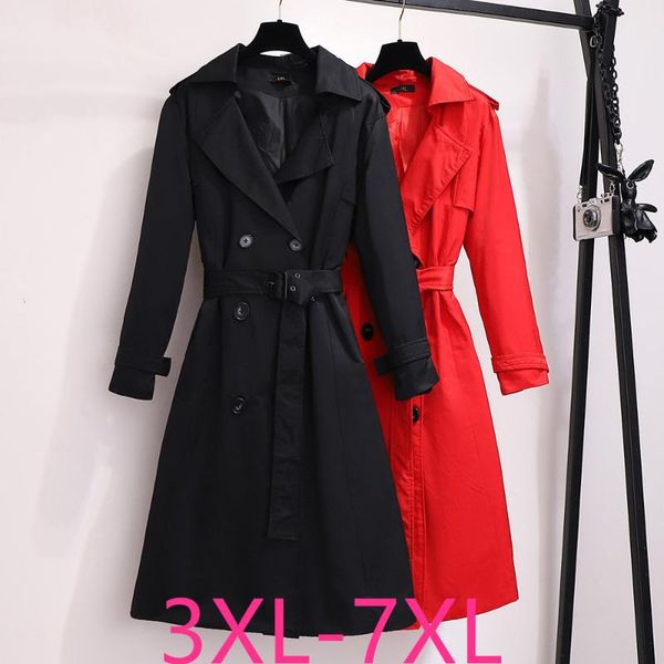 plus size outerwear & coats autumn winter women clothing overcoat large casual loose black red belt windbreaker long coat 3xl 4xl 5xl 6xl 7x
plus size outerwear & coats autumn winter women clothing overcoat large casual loose black red belt windbreaker long coat 3xl 4xl 5xl 6xl 7x