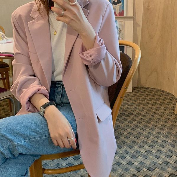 spring female outwear blaser femininas 2021 classic solid single-breasted women blazer office ladies suit jacket women's suits & blazer, White;black
spring female outwear blaser femininas 2021 classic solid single-breasted women blazer office ladies suit jacket women's suits & blazer, White;black