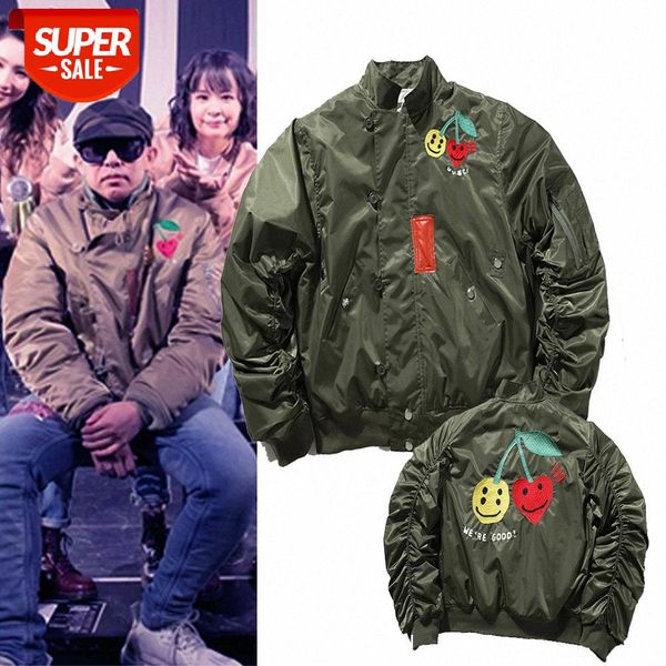 hip-hop style cherry smiley love embroidered jacket cotton baseball uniform #hb45, Black;brown
hip-hop style cherry smiley love embroidered jacket cotton baseball uniform #hb45, Black;brown