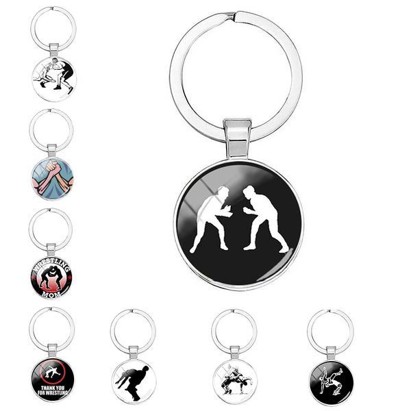 fashion wrestling keychain student gift retro style glass alloy round pendant keychain casual keyring jewelry, Silver
fashion wrestling keychain student gift retro style glass alloy round pendant keychain casual keyring jewelry, Silver