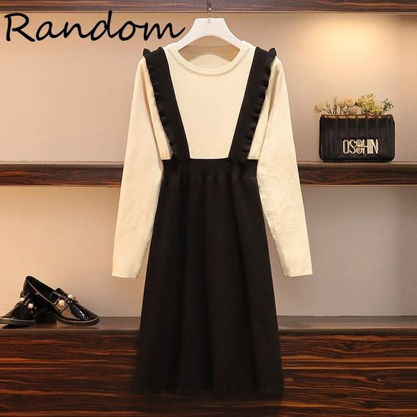 casual dresses women knitted chic fake two piece dress 2021 winter sweater long sleeve ladies ruff strap mini plus size sweet clothing, Black;gray
casual dresses women knitted chic fake two piece dress 2021 winter sweater long sleeve ladies ruff strap mini plus size sweet clothing, Black;gray