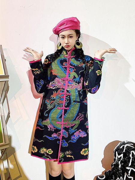 ethnic clothing chinese dress qipao black hanfu cheongsam dresses style retro embroidery tang costume women's oriental, Red
ethnic clothing chinese dress qipao black hanfu cheongsam dresses style retro embroidery tang costume women's oriental, Red