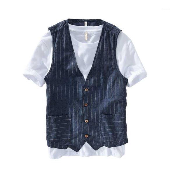 men's vests summer linen slimming vest men casual thin sleeveless jacket stripe waistcoat male clothing plus size s-5xl 6xl 7xl, Black;white
men's vests summer linen slimming vest men casual thin sleeveless jacket stripe waistcoat male clothing plus size s-5xl 6xl 7xl, Black;white