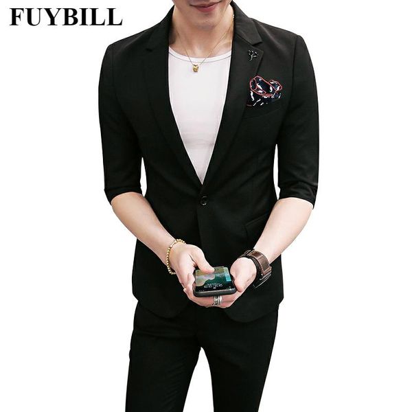 men's suits & blazers fuybill fashion korean slim business casual comfortable breathable short sleeve daily groom wedding dress, White;black
men's suits & blazers fuybill fashion korean slim business casual comfortable breathable short sleeve daily groom wedding dress, White;black