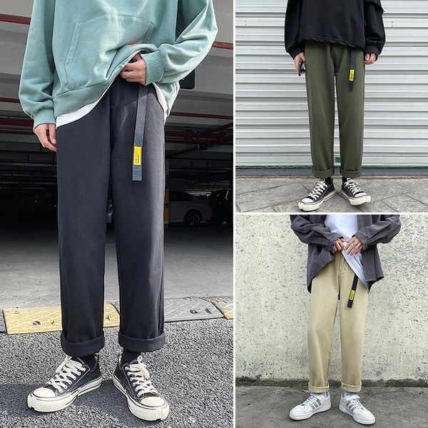 men's pants 2021 spring/autumn men basic casual straight trousers wide leg loose jeans student khaki long leisure boys, Black
men's pants 2021 spring/autumn men basic casual straight trousers wide leg loose jeans student khaki long leisure boys, Black