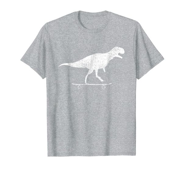 skateboard t-shirt dinosaur tshirt t-rex tee gift vintage, White;black 
skateboard t-shirt dinosaur tshirt t-rex tee gift vintage, White;black