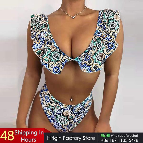 women's swimwear hirigin high waist ruffles bikini set women push-up padded swimsuit bathing suit beach swimming, White;black
women's swimwear hirigin high waist ruffles bikini set women push-up padded swimsuit bathing suit beach swimming, White;black