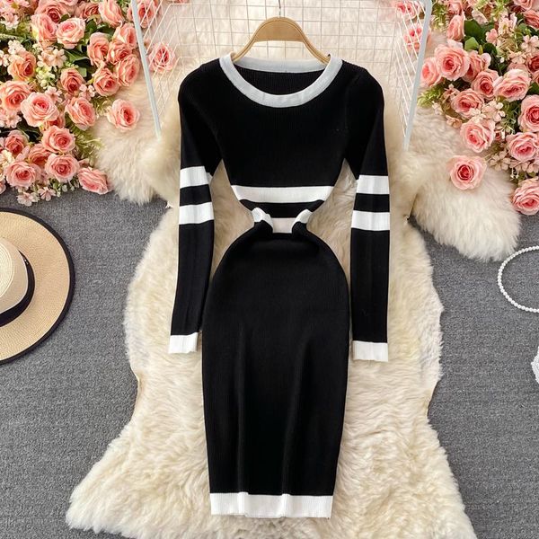 casual dresses singreiny autumn retro knitted dress women elastic slim long seleve fashion korean winter bodycon warm knit sweater, Black;gray
casual dresses singreiny autumn retro knitted dress women elastic slim long seleve fashion korean winter bodycon warm knit sweater, Black;gray