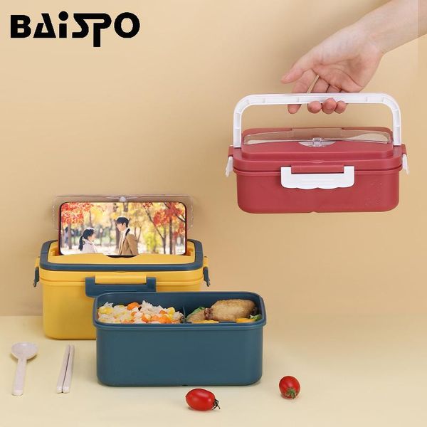 dinnerware sets baispo microwaveable lunch box with tableware portable bento large storage tool container kitchen accessories
dinnerware sets baispo microwaveable lunch box with tableware portable bento large storage tool container kitchen accessories