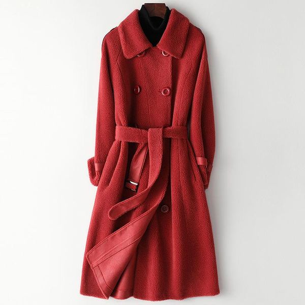 women's fur & faux 2021 spring winter women long jacket female real wool coat thick warm streetwear ladies double breasted overcoat q26, Black
women's fur & faux 2021 spring winter women long jacket female real wool coat thick warm streetwear ladies double breasted overcoat q26, Black