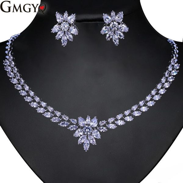 earrings & necklace gmgyq luxe brilliant zirconia clear flower en cirrus mode stijl bruiloft bruids earring chain sieraden set banquet gift, Silver
earrings & necklace gmgyq luxe brilliant zirconia clear flower en cirrus mode stijl bruiloft bruids earring chain sieraden set banquet gift, Silver