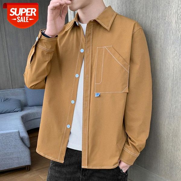 autumn men's korean style long-sleeved shirt trend tooling clothes jacket casual inch #tq7n, White;black
autumn men's korean style long-sleeved shirt trend tooling clothes jacket casual inch #tq7n, White;black