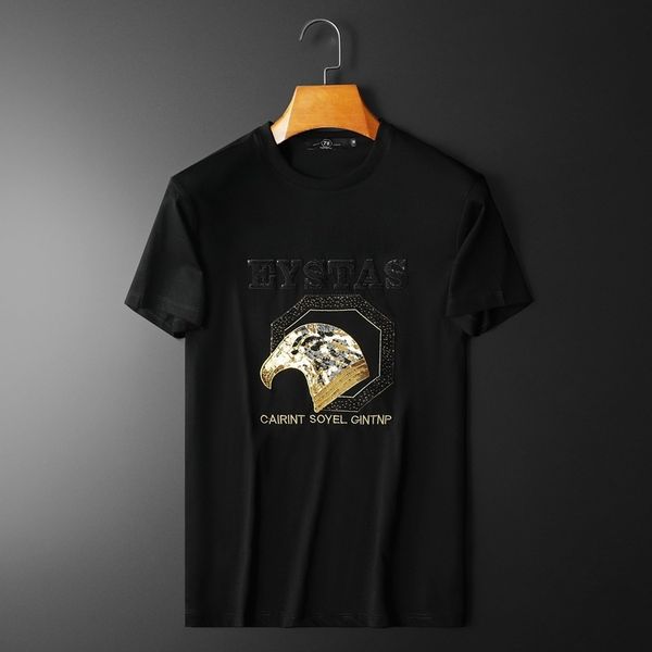 fashion t shirts 2021 summer men's round neck short sleeve eagle head wash drill high end mercerized cotton burst, White;black
fashion t shirts 2021 summer men's round neck short sleeve eagle head wash drill high end mercerized cotton burst, White;black