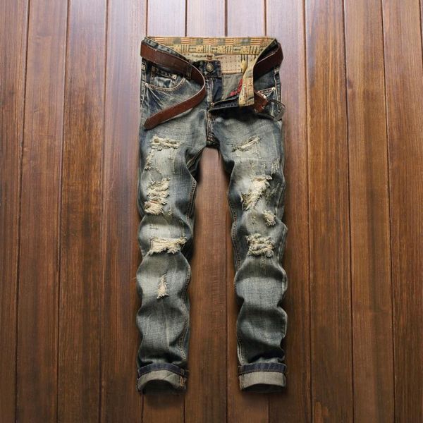 arrivals men's fashion denim pants retro causal jeans loose straight trousers, Blue
arrivals men's fashion denim pants retro causal jeans loose straight trousers, Blue