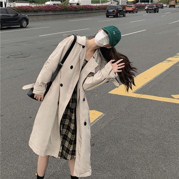 women's trench coats pattern suspender skirt medium length + wang fried windbreaker coat lace up waist closing, Tan;black
women's trench coats pattern suspender skirt medium length + wang fried windbreaker coat lace up waist closing, Tan;black