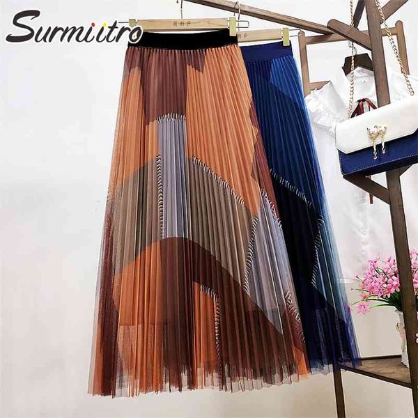 spring summer long tulle skirt women korean style colors mesh patchwork high waist sun pleated midi female 210421, Black
spring summer long tulle skirt women korean style colors mesh patchwork high waist sun pleated midi female 210421, Black
