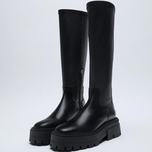 boots women autumn knee high female pu leather thick bottom platform shoes ladies solid slip on block heels fashion boot, Black
boots women autumn knee high female pu leather thick bottom platform shoes ladies solid slip on block heels fashion boot, Black
