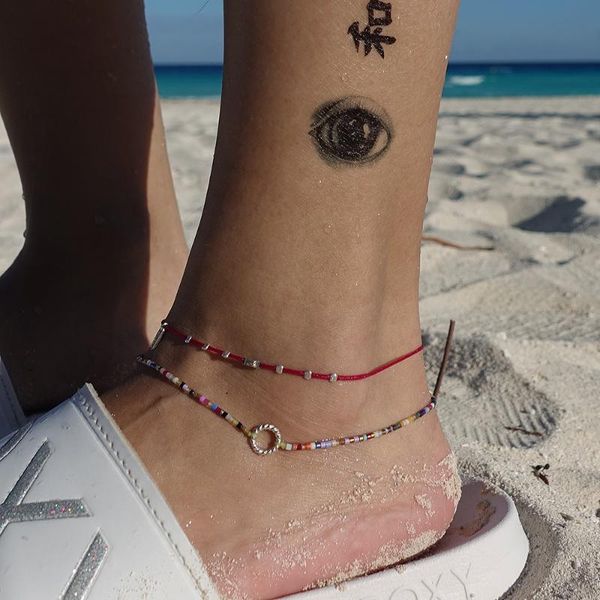 charm bracelets lotus mann lucky ring 2 sets of colorful rice bead anklet/bracelet, Golden;silver
charm bracelets lotus mann lucky ring 2 sets of colorful rice bead anklet/bracelet, Golden;silver